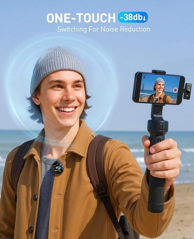 Mini Microphone, 3 in 1 Wireless Lavalier Microphones for iPhone, iPad, Camera and Android Devices, Noise Reduction Lapel Mic in Saudi Arabia