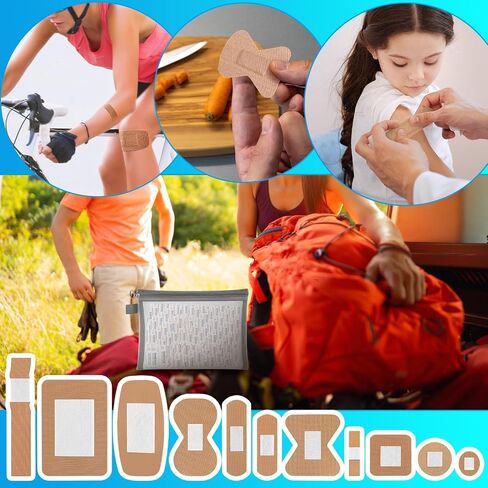 500 pcs صغيرة مرنة النسيج الضمادة اللصق متنوعة متنوعة حزمة 7 أنماط الإصبع ضمادات مفصل ضمادات مستديرة للإسعافات الأولية ورعاية الجروح ، والحماية القطع والخدوش ، والجروح المؤلمة وسادة مؤلمة in Saudi Arabia