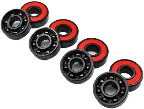 8pcs 608 2RS Hybrid Black Ceramic Ball Bearing 8 * 22 * 7mm Silicon Nitride Speed Roller Skate Skateboard Wheel Miniature Bearings in Saudi Arabia