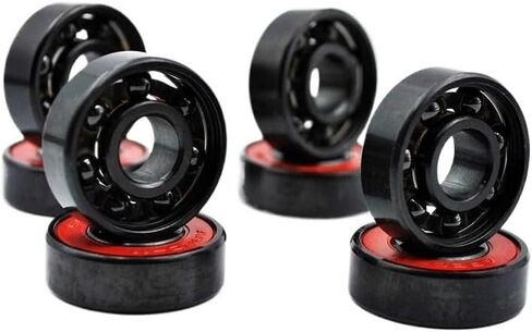 8pcs 608 2RS Hybrid Black Ceramic Ball Bearing 8 * 22 * 7mm Silicon Nitride Speed Roller Skate Skateboard Wheel Miniature Bearings in Saudi Arabia