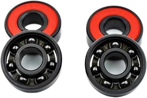 8pcs 608 2RS Hybrid Black Ceramic Ball Bearing 8 * 22 * 7mm Silicon Nitride Speed Roller Skate Skateboard Wheel Miniature Bearings in Saudi Arabia