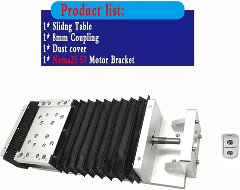 Linear Movement Module Platform Dust Cover Guide Load 200KG SFU1605 /1610 40-940mm Stroke(86 Bracket+Cover,SUF1610-140mm) in Kuwait