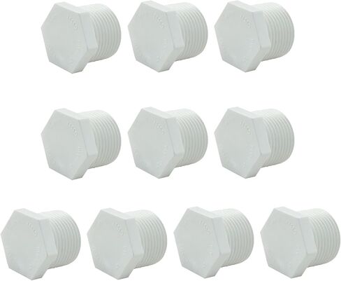 Litoexpe 10 PCS 3/4 بوصة RV سقف سخان الماء الساخن قابس مع شريط ، NPT أبيض تصريف الصرف in Saudi Arabia