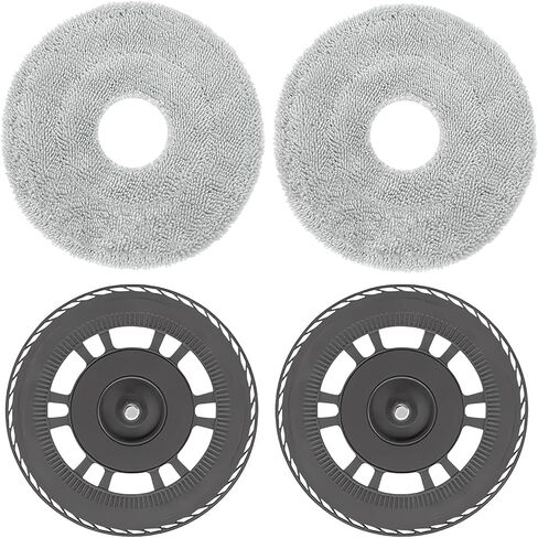 Replacement Mops with Mop Holder Compatible with Dreame L10S Pro Ultra Heat / L10S Ultra Gen 2 / L20 Ultra / L40 Ultra / X40 Ultra / X40 Master / X30 Ultra/Mova E30 Ultra Robot Vacuum in Saudi Arabia
