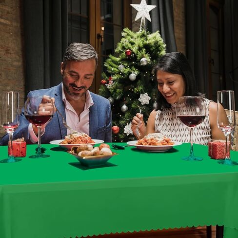 3 حزمة من البلاستيك المظلات الأخضر ، 54 × 108 بوصة قماشية قابلة للتصرف في الأسقلوب ، أغطية طاولات خضراء مقاومة للماء لدش الزفاف دش الطفل شاي حديقة عيد ميلاد حفلة in Kuwait