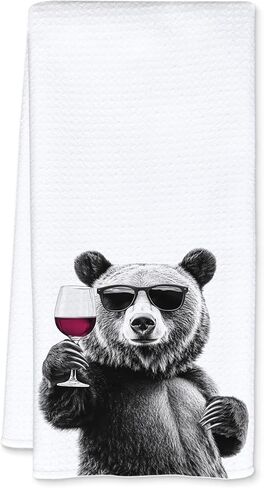 Funny Border Collie Kitchen Towels, Border Collie Gifts Dish Tea Towels for Home Bar Kitchen, Dog Lover Gifts, Wine Lover Gifts, Funny Hand Towels for Bathroom, 16x24 Inch in Saudi Arabia