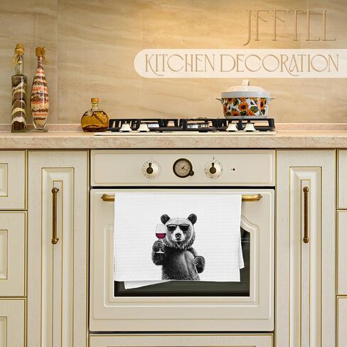 Funny Border Collie Kitchen Towels, Border Collie Gifts Dish Tea Towels for Home Bar Kitchen, Dog Lover Gifts, Wine Lover Gifts, Funny Hand Towels for Bathroom, 16x24 Inch in Saudi Arabia