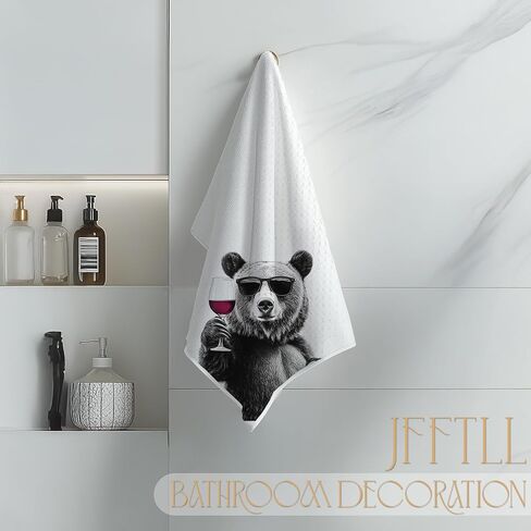 Funny Border Collie Kitchen Towels, Border Collie Gifts Dish Tea Towels for Home Bar Kitchen, Dog Lover Gifts, Wine Lover Gifts, Funny Hand Towels for Bathroom, 16x24 Inch in Saudi Arabia