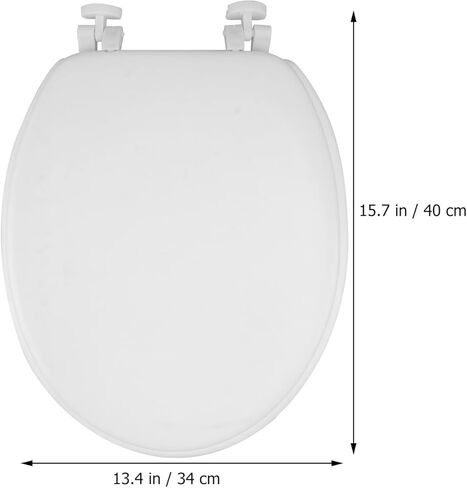Uonlytech Toilet Seat Lid Thickened Toilet Cover with Smooth Surface Easy to Install Bathroom Accessory for Efficient Prevention Housewarming Present in Saudi Arabia