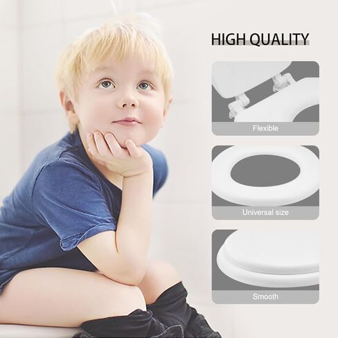 Uonlytech Toilet Seat Lid Thickened Toilet Cover with Smooth Surface Easy to Install Bathroom Accessory for Efficient Prevention Housewarming Present in Saudi Arabia