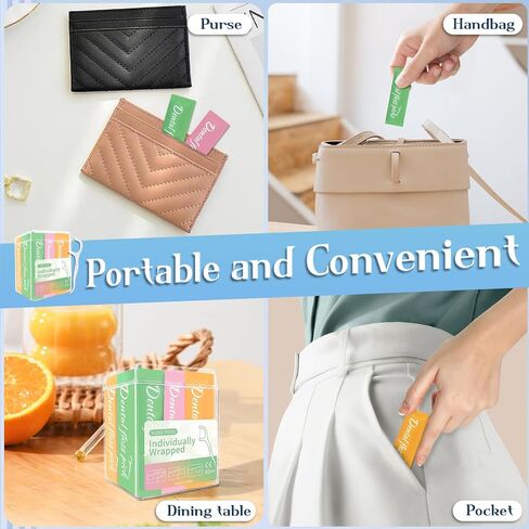 120 Count Dental Floss Picks, Multi-Color Oral Care Individually Wrapped Flossers for Adults, Disposable Tooth Floss Picks for Teeth, Travel Floss Bag for Hotel, Restaurant, Office, Car in Saudi Arabia