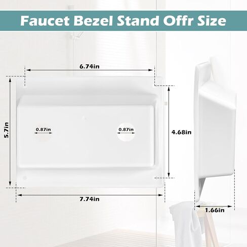 White Faucet Bezel Stand Off Faucet Cover Mounting Kit for RV Shower Panel Replacement (1 Pack) in Kuwait