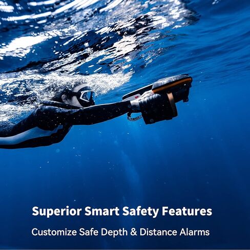 NAVBOW PLUS SMART SMART تحت الماء مع مقياس عمق ، مستشعر درجة الحرارة ، بوصلة ، حامل كاميرا الحركة ، 40 متر مقاوم للماء للغوص والغطس والمغامرات البحرية in Kuwait