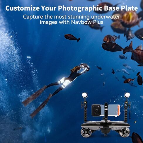NAVBOW PLUS SMART SMART تحت الماء مع مقياس عمق ، مستشعر درجة الحرارة ، بوصلة ، حامل كاميرا الحركة ، 40 متر مقاوم للماء للغوص والغطس والمغامرات البحرية in Kuwait