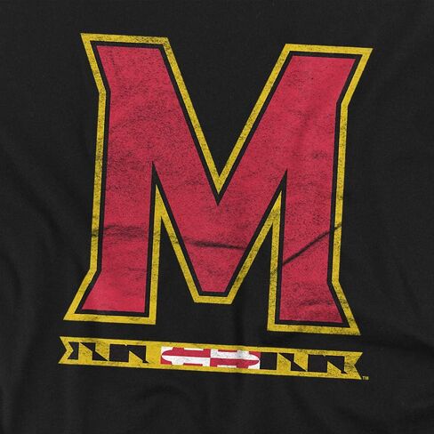 University of Maryland Official Distressed Primary Unisex Adult T Shirt in Saudi Arabia