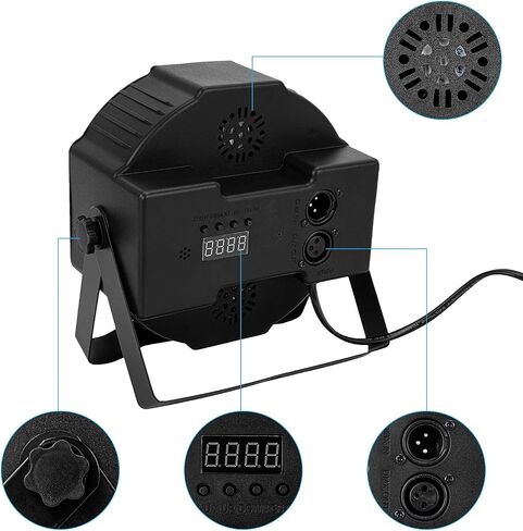 Litake 36 LED Stage Lights RGB DJ LED Par Par Light Remote & DMX Sound Sound Activated Auto Playing Uplighting لعيد ميلاد العطلات الموسيقية العطلة للرقص مرحلة الإضاءة-4 حزمة in Saudi Arabia