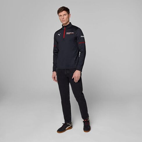 Puma Porsche Motorsport Men 1/4 Zip Pullover - Black in Saudi Arabia