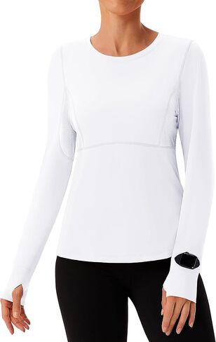 BMJL Womens Long Sleeve Workout Tops UPF 50+ Sun Protection Shirt with Mesh Panel for Athletic Hiking Running in Saudi Arabia