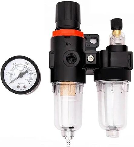 2pcs AFC2000 1/4 Air Compressor Oil Water Separator Filter Regulator Trap Airbrush Pressure Reducing Valve(AFC-PC402) in Saudi Arabia