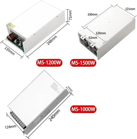 1PC قابل للتعديل 1000W 1200W 1500W Switching Power Supply 0-12V 15V 24V 36V 48V 60V 72V 80V 110V 150V 220V AC إلى SMPs الصناعية (15V_1200W) in Kuwait