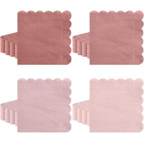 120 Pack Dusty Blue Napkins, 5 x 5 Inch Boy Baby Shower Napkins Gradient Blue Cocktail Napkins Scalloped Napkins Beverage Napkins for Dinner Wedding Baby Shower Bridal Anniversary Reception in Saudi Arabia