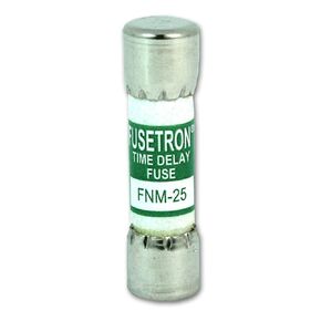 Eaton Bussmann Fusetron FNM-25 Time Delay Supplemental Midget Fuse, 25 A, 250 VAC, 10 kA, Class CC, Cylindrical Body in Saudi Arabia