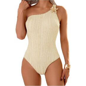 Oyoangle Women's One Piece Swimsuit Starffish محكمًا بدلة استحمام على الكتف in Saudi Arabia