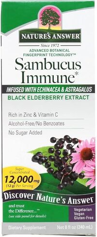 Nature's Answer Sambucus Extract Immune Support, 4-Fluid Ounces | Immune System Booster | Flue Season Support | Immune Relief | Packed with Antioxidants in Saudi Arabia