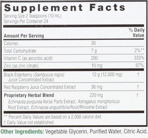 Nature's Answer Sambucus Extract Immune Support, 4-Fluid Ounces | Immune System Booster | Flue Season Support | Immune Relief | Packed with Antioxidants in Saudi Arabia