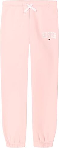 Tommy Hilfiger Girls' Logo Sweatpants, Fleece Joggers with Ribbed Cuffs & Functional Side Pockets in Saudi Arabia