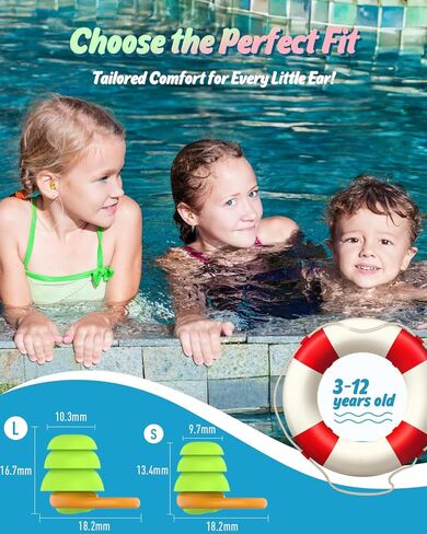 Hearprotek Swimming Ear Slows for Kids ، اثنين من أزواج سدادات أذن مقاومة للماء من القنوات الصغار للأذن من القنوات الصغار للأذن للسباحة للسباحة والاستحمام والحمام والمسبح والرياضات المائية (3-12 عامًا) أرجواني in Kuwait