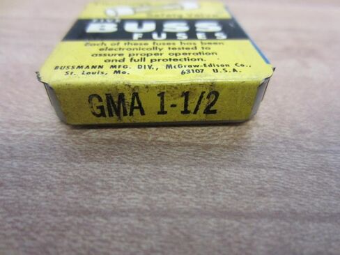 Bussmann GMA 1-1/2 Buss Fuse 1-1/2A 250V GMA112 (Pack of 5) in Saudi Arabia