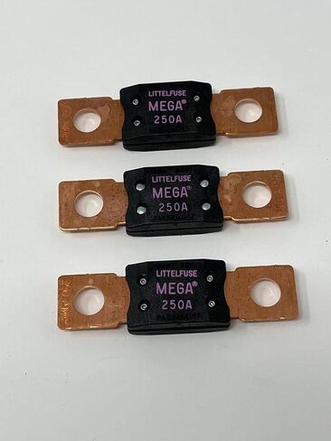 Compatible with Littelfuse 0298250 Bolt Down Auto Fuse 250A Time Delay 32V 298 Series, MEGA - Pack of 3 in Saudi Arabia
