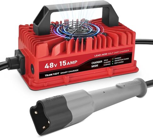 15 Amp Golf Cart Arcger لـ 48 Volt Club Car DS & Precedent Lead Acid بطارية مع قابس مستدير من 3 أسنان in Saudi Arabia