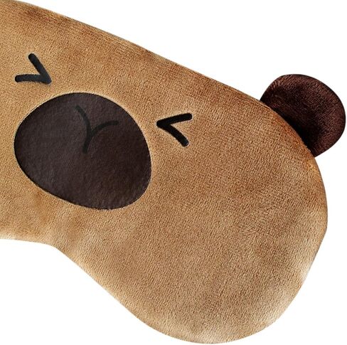 Cute Alpaca Sleeping Mask, Soft Fluffy Plush Blindfold Funny Novelty Animal Sleep Mask Eye Cover Eyeshade for Kids Girls Boys Women Men Night Nap Travel Meditation (Beige, Alpaca) in Kuwait