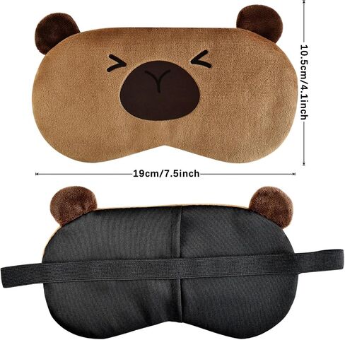 Cute Alpaca Sleeping Mask, Soft Fluffy Plush Blindfold Funny Novelty Animal Sleep Mask Eye Cover Eyeshade for Kids Girls Boys Women Men Night Nap Travel Meditation (Beige, Alpaca) in Kuwait