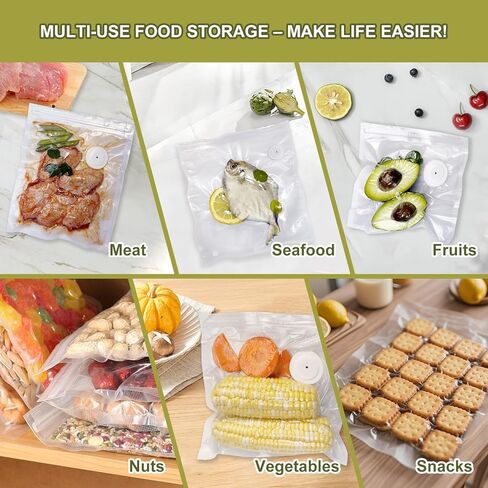 Vacuum Sealer Bags Large Size 10 x 11 Inch 30Pcs Bags, Food Storage, BPA Free, Food Saver, Meal Prep,Sous Vide, Heavy Duty, Airtight in Saudi Arabia