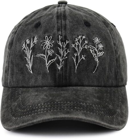 Garden Hats for Women, Adjustable Cotton Embroidered Gardening Baseball Cap in Saudi Arabia