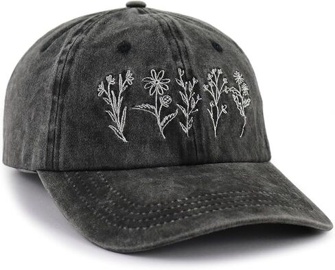 Garden Hats for Women, Adjustable Cotton Embroidered Gardening Baseball Cap in Saudi Arabia