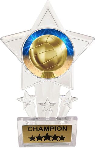 Express Medals 10 Pack Acrylic Volleyball Trophies Champion Awards Gift Prizes Trophy 10 PK D45 in Saudi Arabia