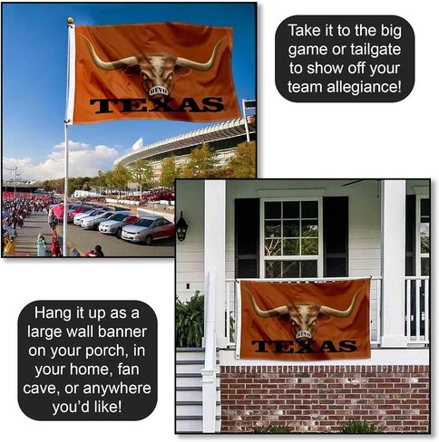 Texas Longhorns Bevo Eyes College Flag in Saudi Arabia