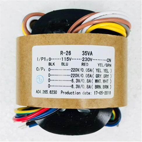1PC 35W Sec Voltage 220V x2 + 6.3V x2 R-Core Transformer for Tube preamp DAC amp DIY in Saudi Arabia