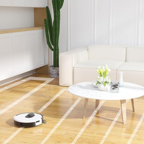 OKP L6A Robot Vacuum and Mop Combo, Robot Vacuum Cleaner with Precision Mapping with Dtof Sensors, Carpet Detection, Robotic Vacuum with Mini Desgin, Good for Hard Floors and Pet Hair Pick Up in Saudi Arabia