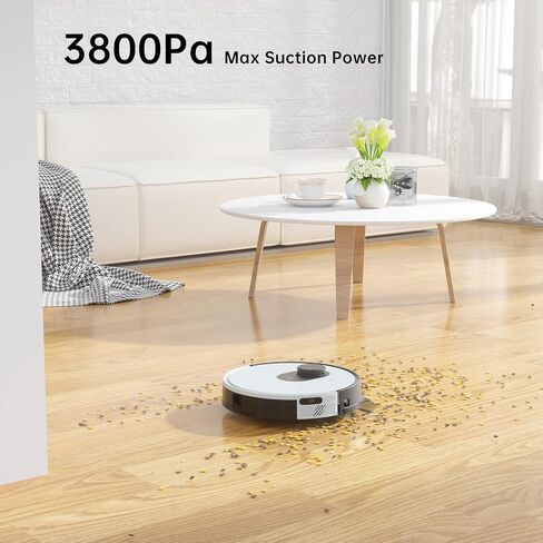 OKP L6A Robot Vacuum and Mop Combo, Robot Vacuum Cleaner with Precision Mapping with Dtof Sensors, Carpet Detection, Robotic Vacuum with Mini Desgin, Good for Hard Floors and Pet Hair Pick Up in Saudi Arabia