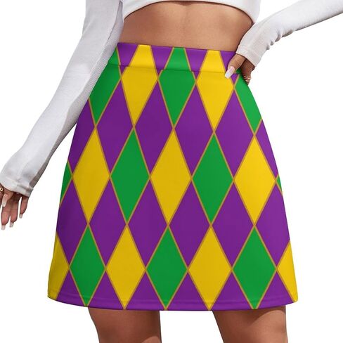 Mardi Gras Short Culottes Culottes Womans Athletic Skorts Golf Golf Visrts Mini Shorts High Ceist Sport Skort in Kuwait