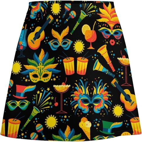 Mardi Gras Short Culottes Culottes Womans Athletic Skorts Golf Golf Visrts Mini Shorts High Ceist Sport Skort in Kuwait