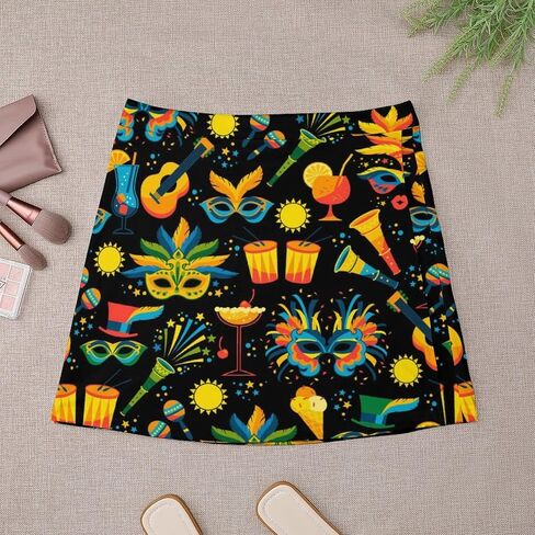 Mardi Gras Short Culottes Culottes Womans Athletic Skorts Golf Golf Visrts Mini Shorts High Ceist Sport Skort in Kuwait