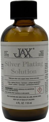 JAX Silver Plating Solution - Metal Finishing Solution - Antique Finish Without Heat or Electricity - 4 Ounce in Kuwait