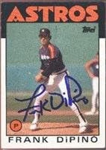 Frank DiPino Houston Astros 1986 Topps Autographed Card. This item comes with a certificate of authenticity from Autograph-Sports. Autographed - MLB Autographed Baseball Cards in Saudi Arabia