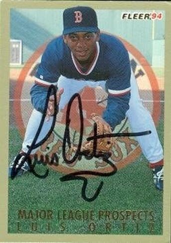 Luis Ortiz autographed Baseball Card (Boston Sox) 1994 Fleer Prospects #28 - Autographed Baseball Cards in Saudi Arabia